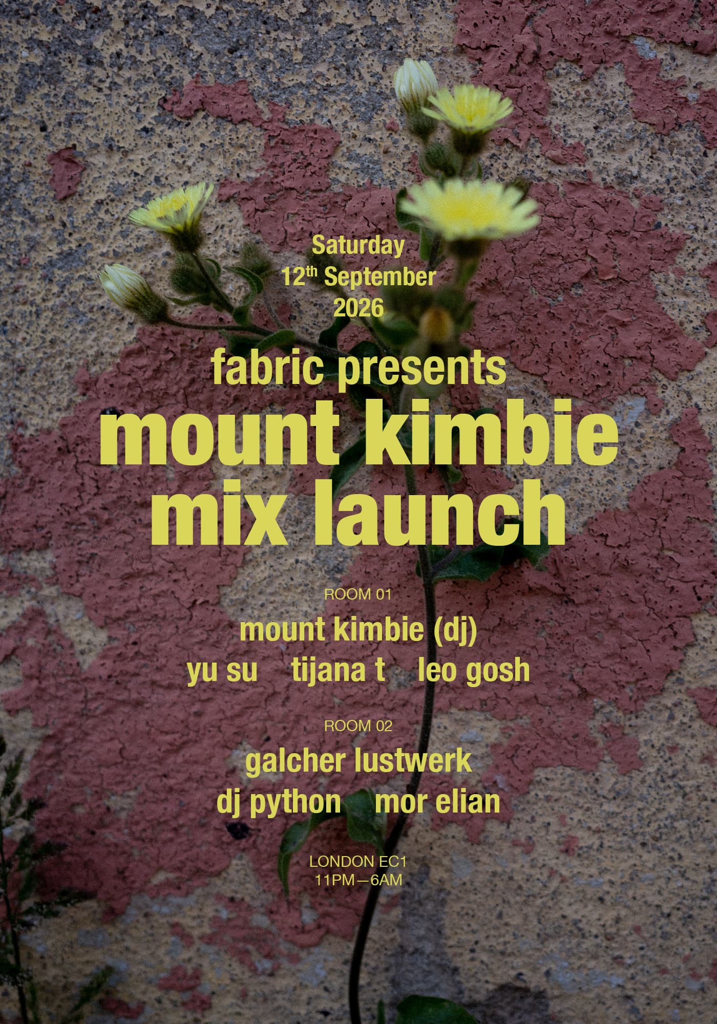 fabric presents Mount Kimbie mix launch artwork