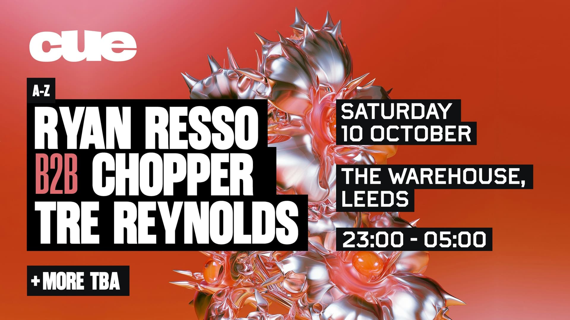CUE | Ryan Resso b2b Chopper, Tre Reynolds & more artwork