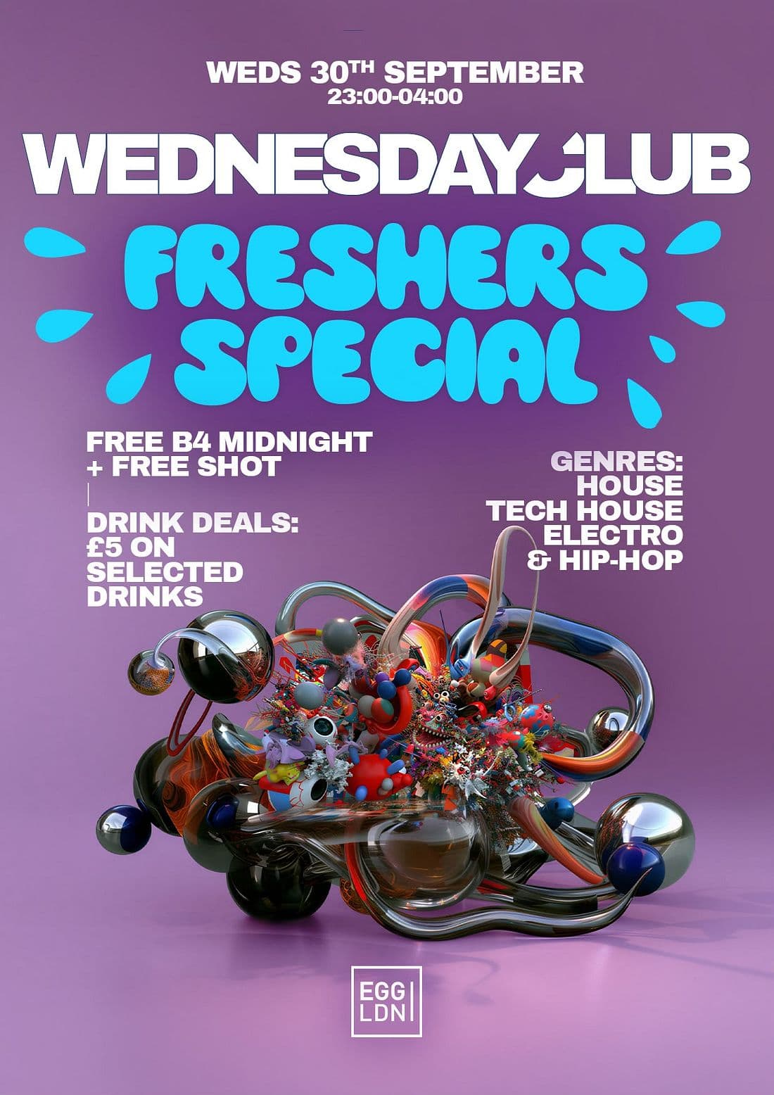 Wednesday Club – Freshers special: House, Tech House, Electro & Hip Hop artwork