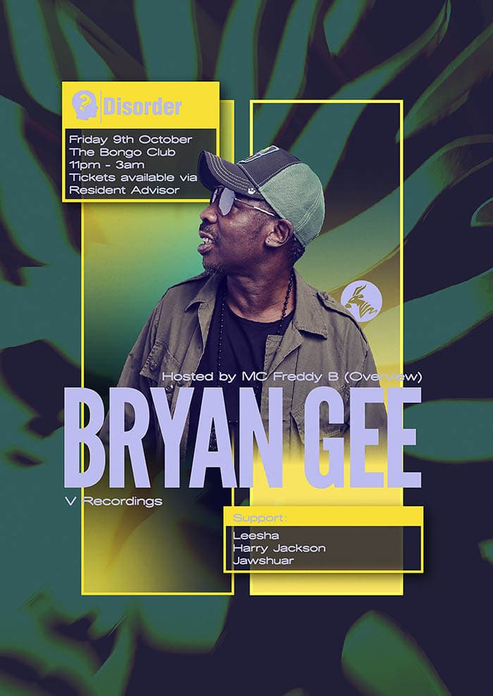 DISORDER: Bryan Gee w/Freddy B, Leesha, Harry Jackson artwork